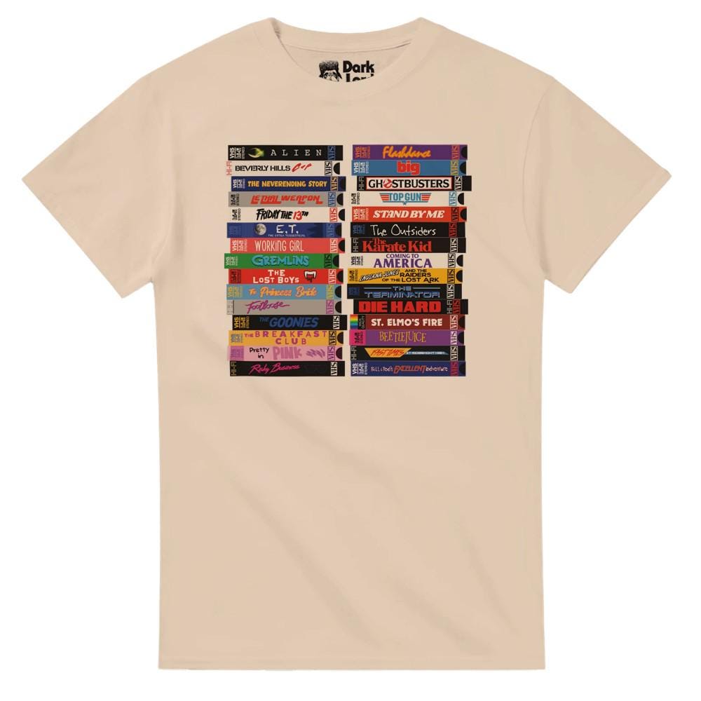 Retro 80s Movies VHS Stacks T-Shirt