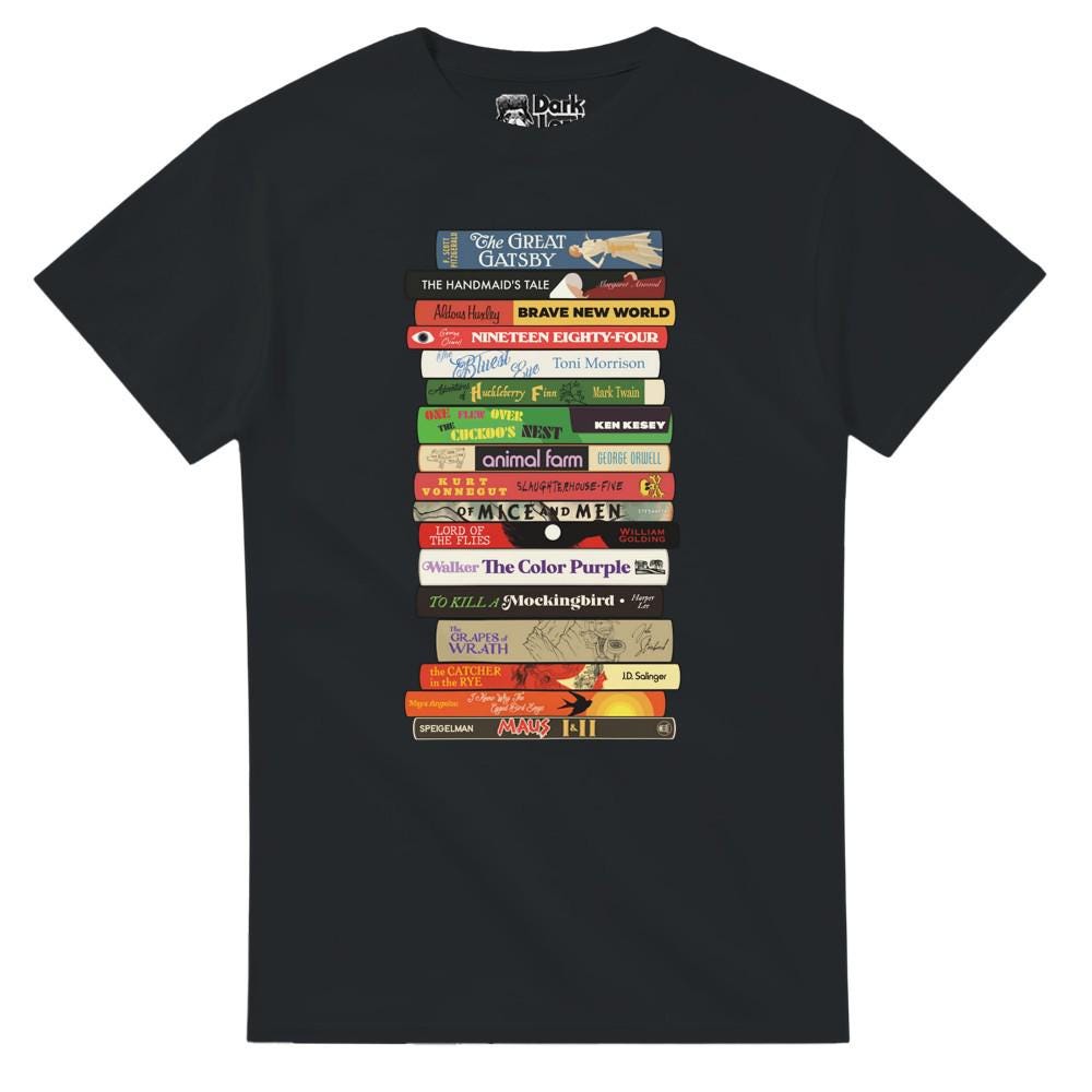 Classic Banned Books Stack T-Shirt